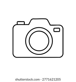 Camera icon, camera photo device black and white vector