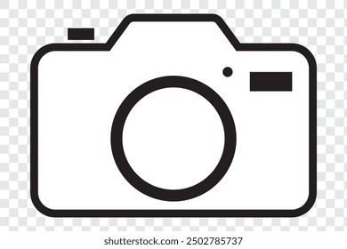 Icono de la cámara. Cámara fotográfica en estilo plano. Vector. EPS 10.