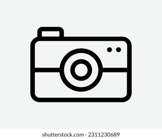 Camera Icon Photo Image Photography Media Lens Picture Capture Flash Device Tech Pic Sign Symbol Black Artwork Graphic Illustration Clipart EPS Vector