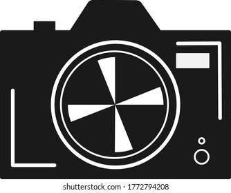 Icono de cámara foto aislada