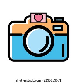 camera icon with photo logo