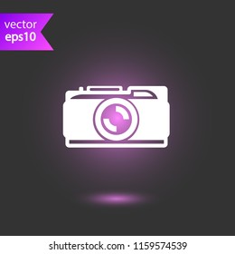 Camera icon. Photo camera icon. Photographer camera icon. EPS 10 flat symbol