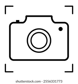 Camera icon. Photo camera icon. Camera photography icon. photo camera sign and symbol. photography icon. Editable outline. EPS vector illustration