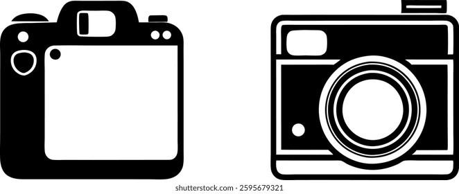 camera icon, photo snap camera logo symbol vector art illustration