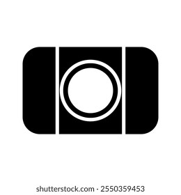 Foto instantánea Captura de fotografía Obturador Flash App digital Moderno minimalista Símbolo de contorno Vector Icono gráfico Estilo plano.Sobre fondo blanco