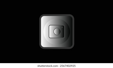 Camera icon camera photo snapshot capture photograph on black background.