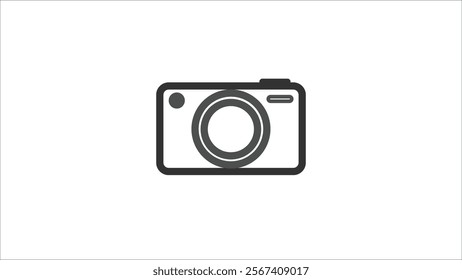 Camera icon camera photo snapshot capture photograph, simple design on white background.