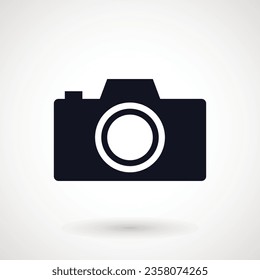 Camera icon, photo camera  snapshot photography . Instant  icon symbol logo illustration,editable stroke, flat design style isolated on white