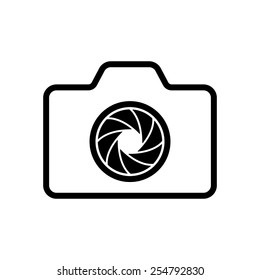 The camera icon. Photo symbol. Flat Vector illustration