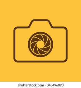 The camera icon. Photo symbol. Flat Vector illustration