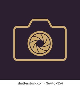 The camera icon. Photo symbol. Flat Vector illustration
