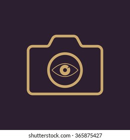 The camera icon. Photo symbol. Flat Vector illustration