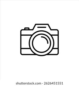 Icône caméra. Symbole de caméra photo isolé sur fond blanc, icône pour application ou site web, illustration vectorielle de caméra