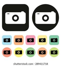 Camera icon. Photo icon. Vector
