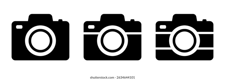 Camera icon. Photo camera vector icons set.