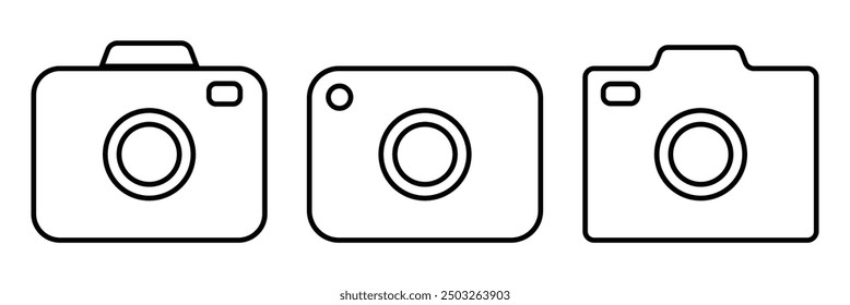 Camera icon. Photo camera icon vector illustration. Camera vector icon set. Eps 10.