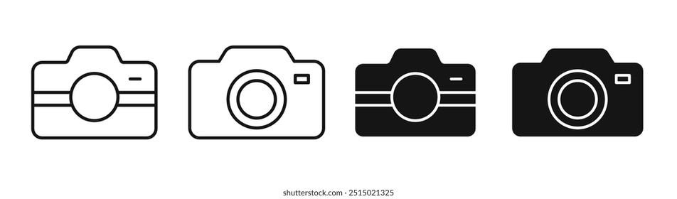Camera icon. Photo icon vector set