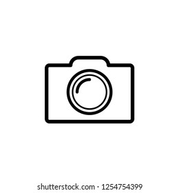 Camera Icon. Photography Equipment Vector Illustration Logo Template. EPS 10.