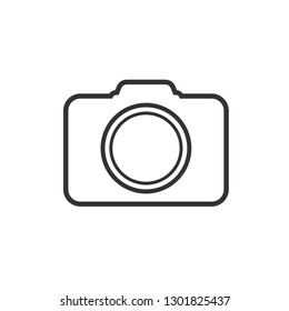 Camera Icon.  Photography Illustration As A Simple Vector & Trendy Symbol for Design and Websites or Mobile App.