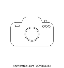 Camera icon. Photography symbol. Digital technology. Hand drawn art. Retro design. Vector illustration. Stock image. 