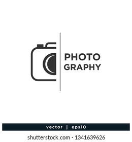 Camera icon photography symbol logo template