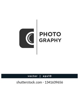 Camera icon photography symbol logo template