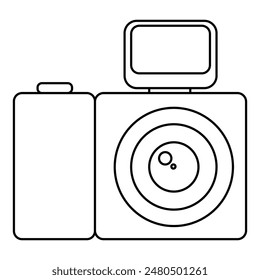Camera Icon, Photography symbol. Outline style for logo, web, app, ui.