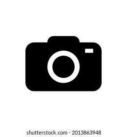 Icono de cámara. Ilustración vectorial de símbolo de fotografía.