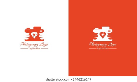 Camera icon Photography Typography Signature Photographer Minimalist Logo With Hand icon Vector EPS File
