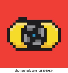 Camera icon pixel art