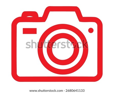 Camera Icon | Red Photography Symbol Digital Photo Logo Design, Vector File, Vector Illustrator, Fully Editable, EPS, Customized, File