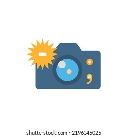 Camera Icon. Camera Related Vector Flat Icon. Editable EPS