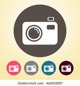 Camera Icon in round shape.