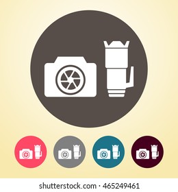Camera Icon in round shape.