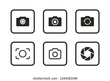 Camera icon set