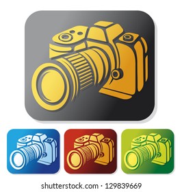 camera icon set 