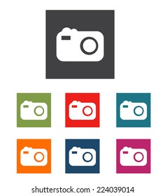 camera icon set