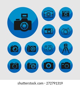 camera icon set