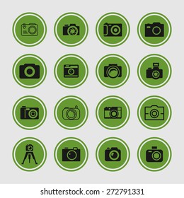 camera icon set