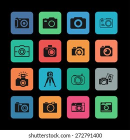 camera icon set