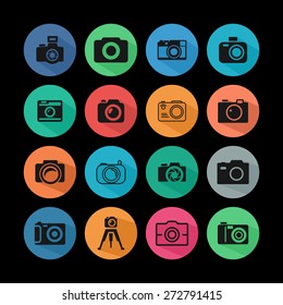 camera icon set