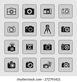 camera icon set
