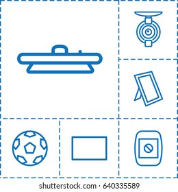 Camera icon. set of 6 camera outline icons such as burst, photo