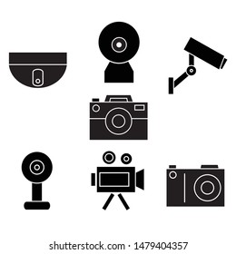 CAMERA ICON SET, BLACK COLOR
