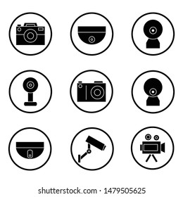 CAMERA ICON SET, BLACK COLOR