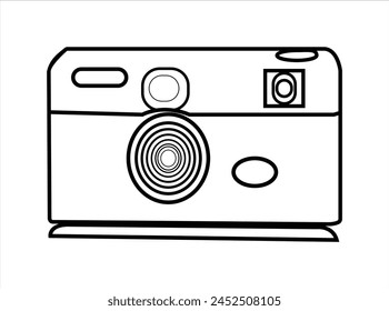 Camera icon set. set collection of professional DSLR photo camera body with zoom lens in various angles isolated on white background. media technology and photography conceptPhotocmera in flat style