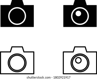 Camera icon set with eps 10 format