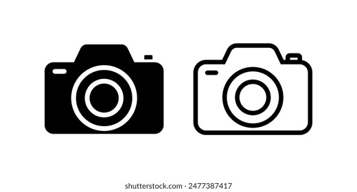 Camera icon set. flat illustration of vector icon on white background