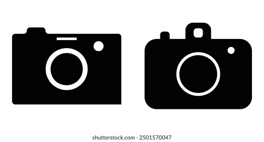 Camera icon set. flat illustration of vector icon on white background. design eps 10