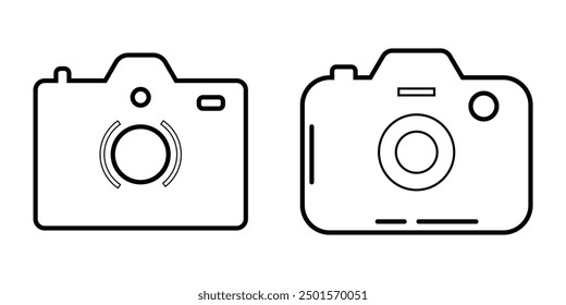 Camera icon set. flat illustration of vector icon on white background. design eps 10